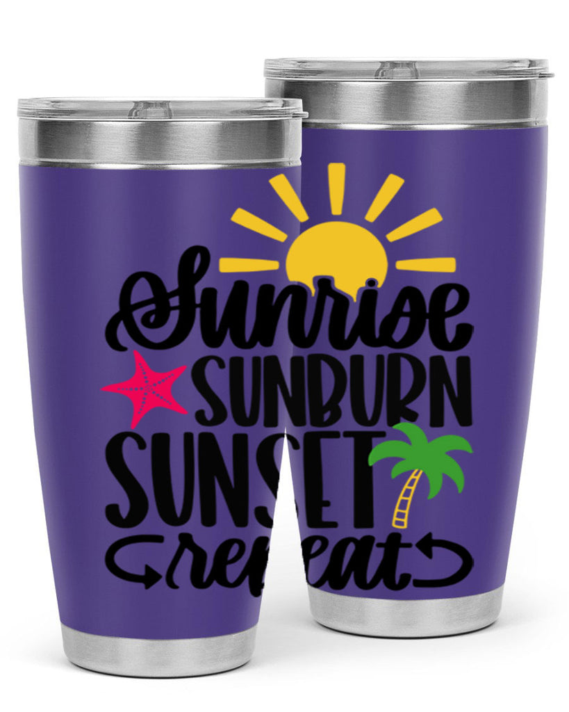 Sunrise Sunburn Sunset Repeat Style 16#- summer- Tumbler
