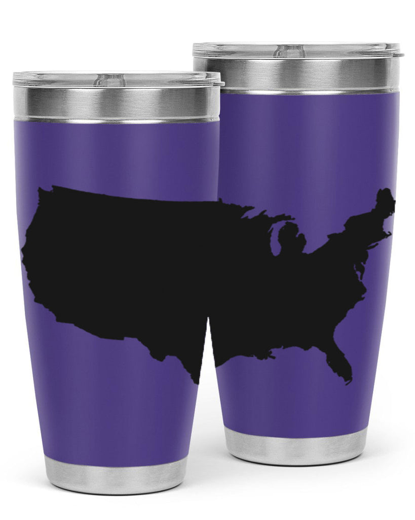 USA Solid Map Style 76#- Fourt Of July- Tumbler
