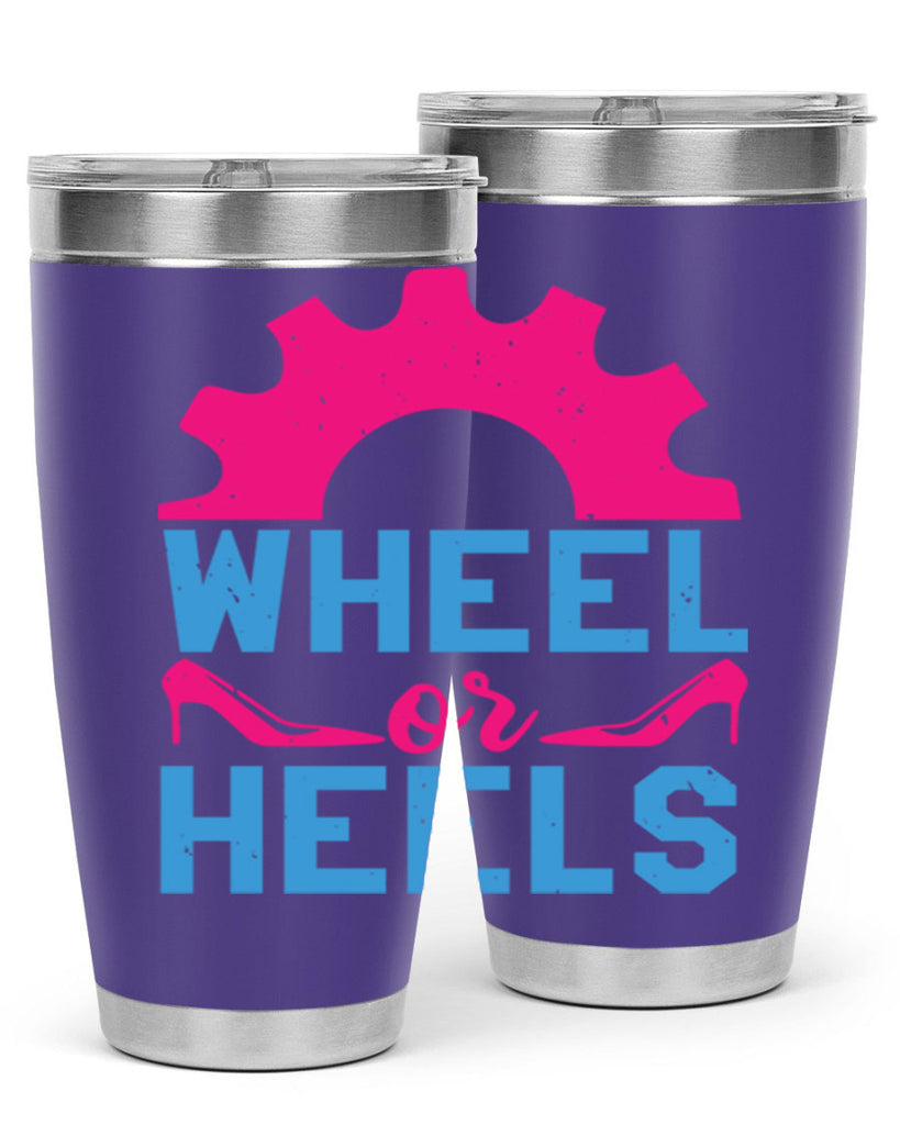 Wheel or Heels Style 8#- baby shower- tumbler