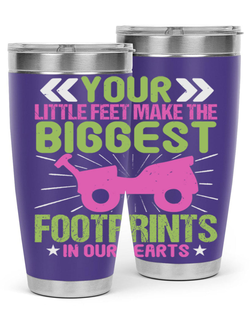 Your Litle feet me foot prints in our hearts Style 158#- baby- tumbler