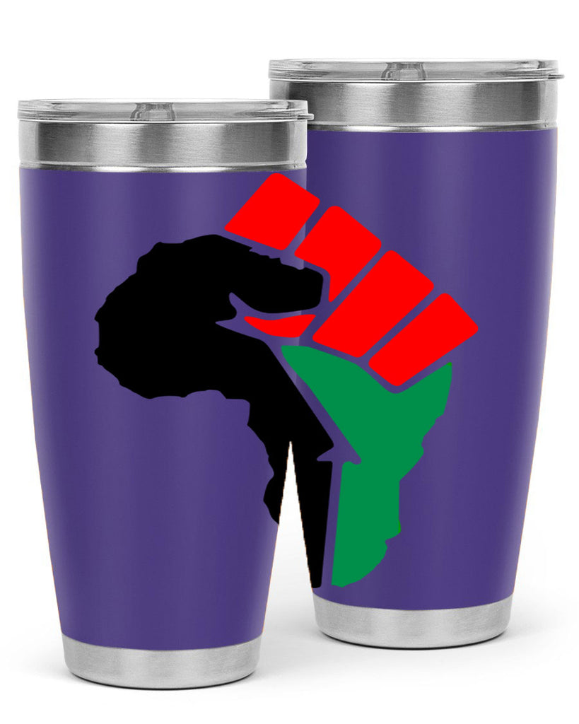 african power fist 274#- black words phrases- Cotton Tank