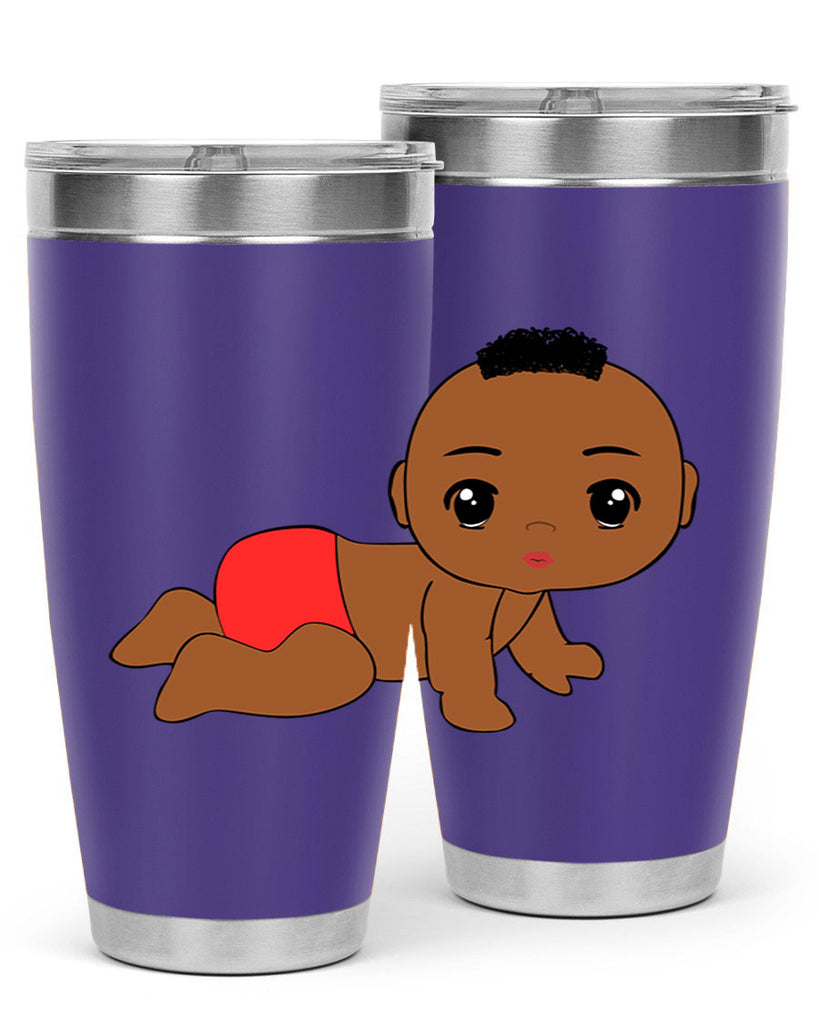 black baby boy 5#- black men - boys- tumbler