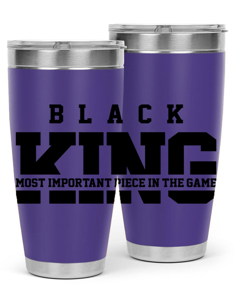 black king 233#- black words phrases- Cotton Tank