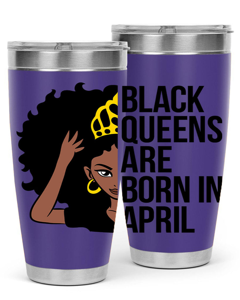 black queens are born in april 218#- black words phrases- Cotton Tank