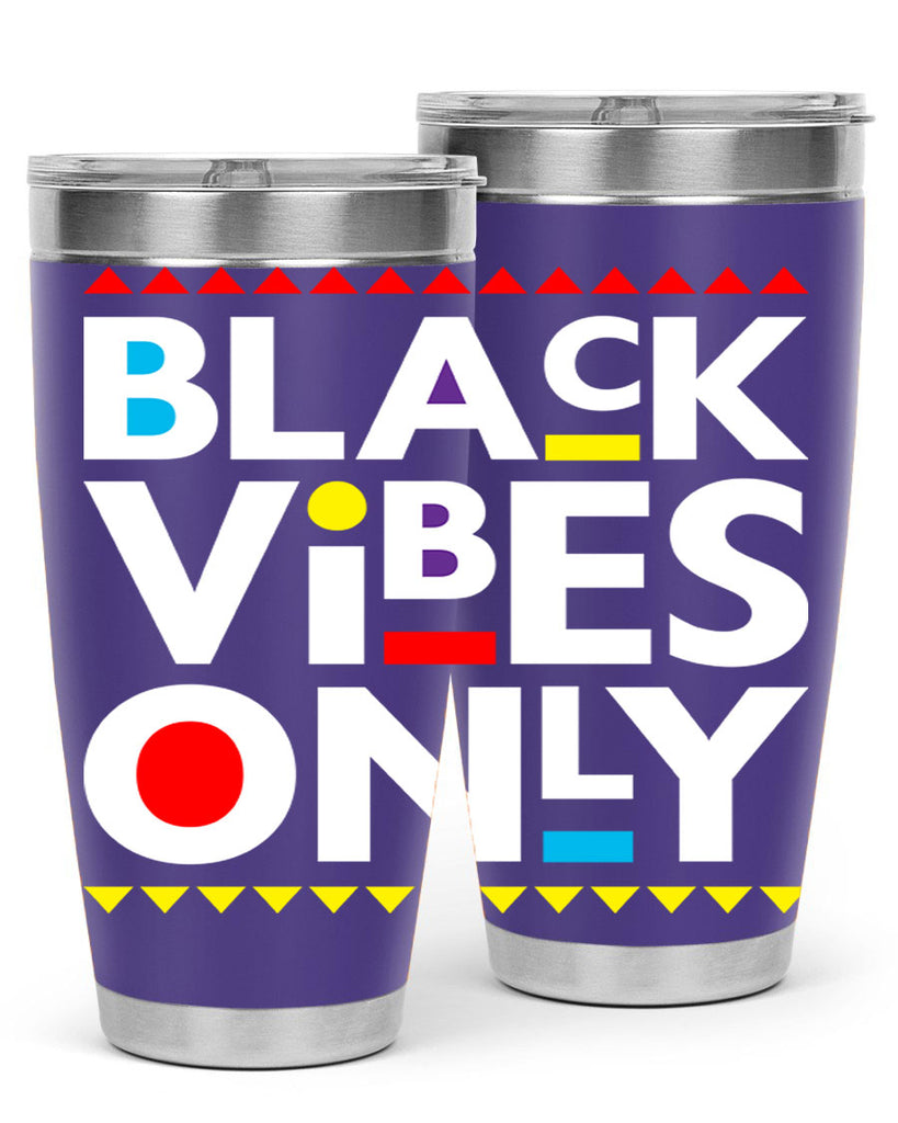 black vibes only 217#- black words phrases- Cotton Tank