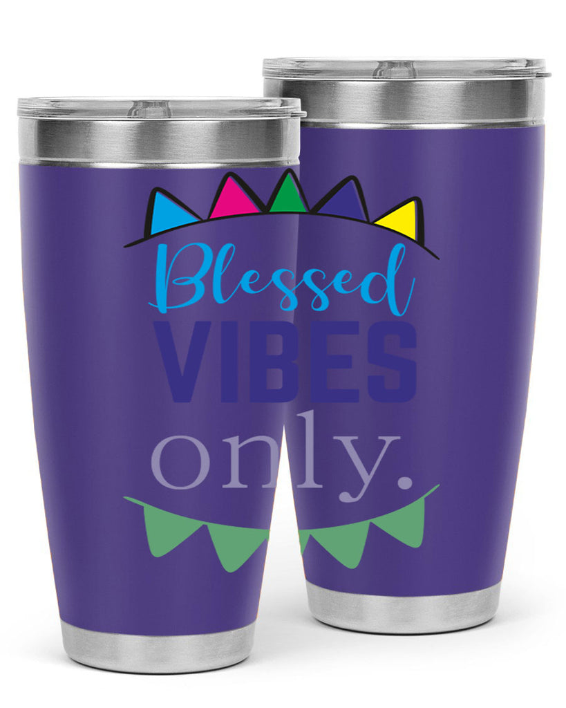 blessd vibes only- black words phrases- Cotton Tank