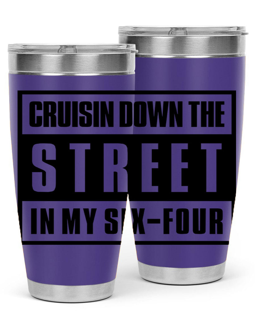 cruisin down the street 181#- black words phrases- Cotton Tank