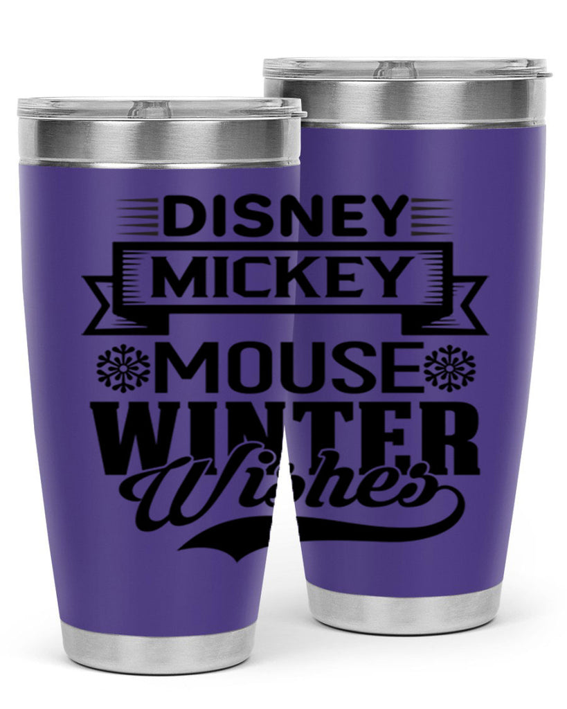 disney mickey mouse winter wishes 93#- winter- Tumbler