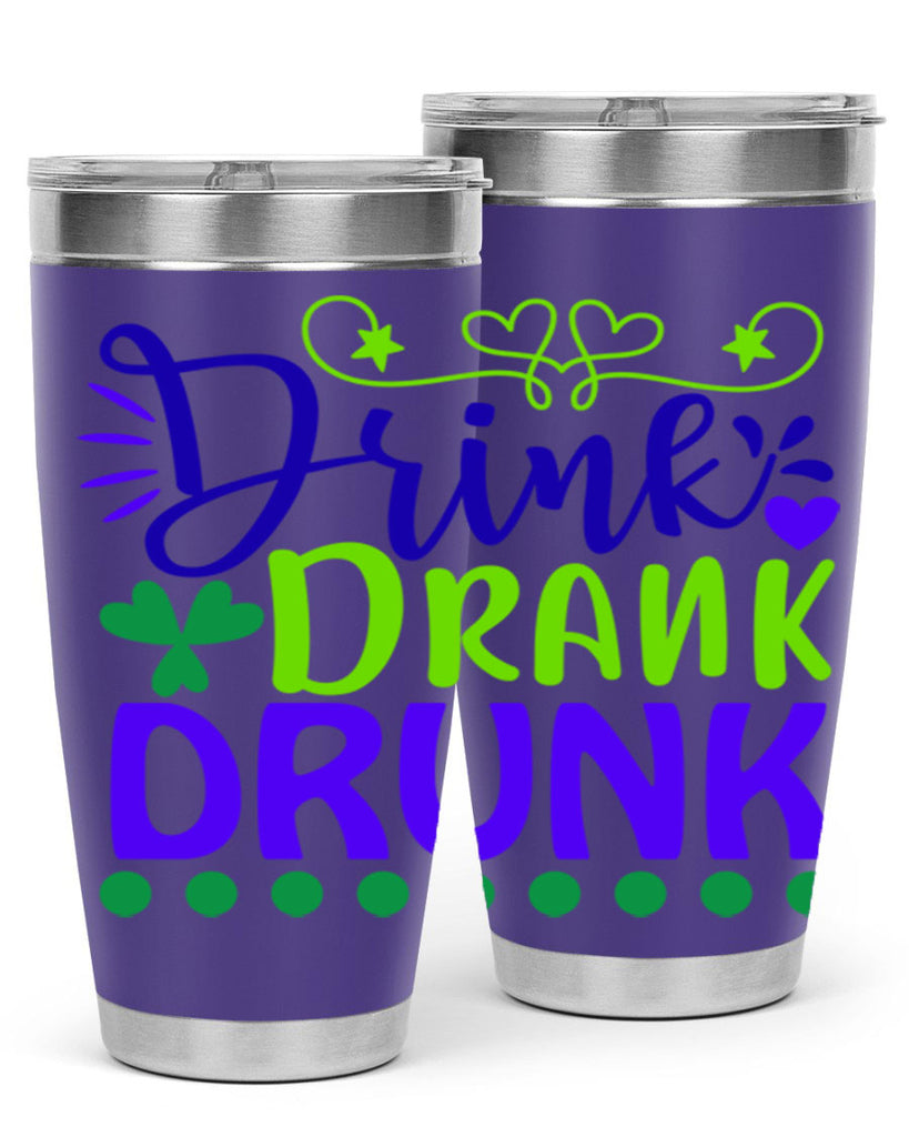 drink drank drunk 22#- mardi gras- Tumbler