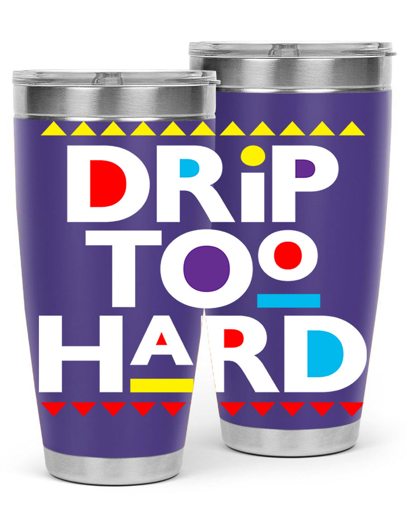 drip too hard 163#- black words phrases- Cotton Tank