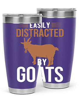 easily distracted by goats Style 5#- goat- Tumbler
