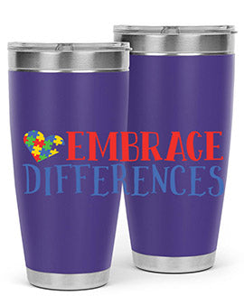 embrace differences Style 13#- autism- Tumbler