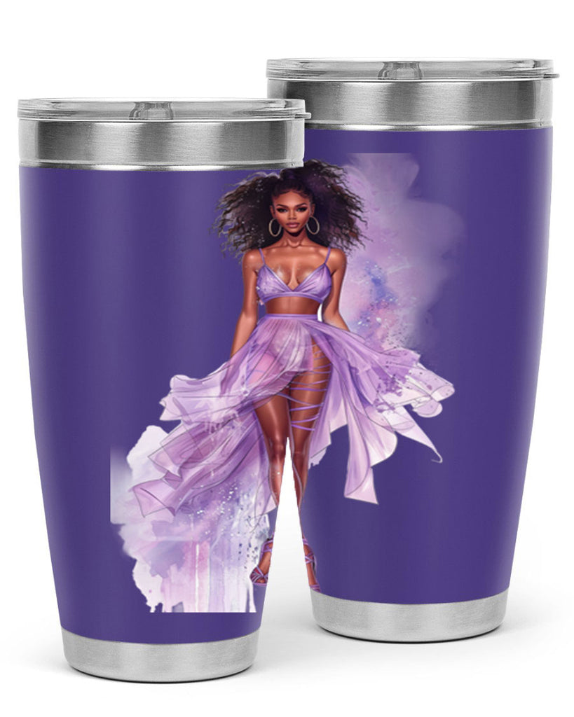 fashion girl in lavender 65#- fashion- Cotton Tank