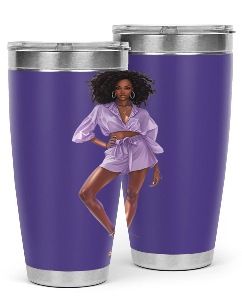 fashion girl in lavender 69#- fashion- Cotton Tank
