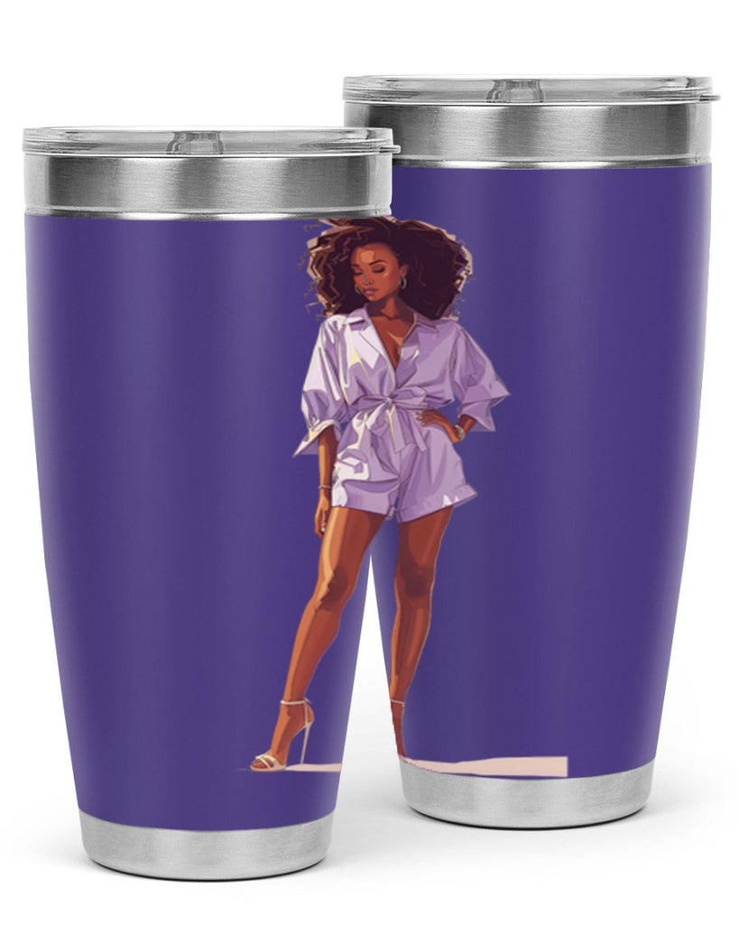 fashion girl in lavender 70#- fashion- Cotton Tank
