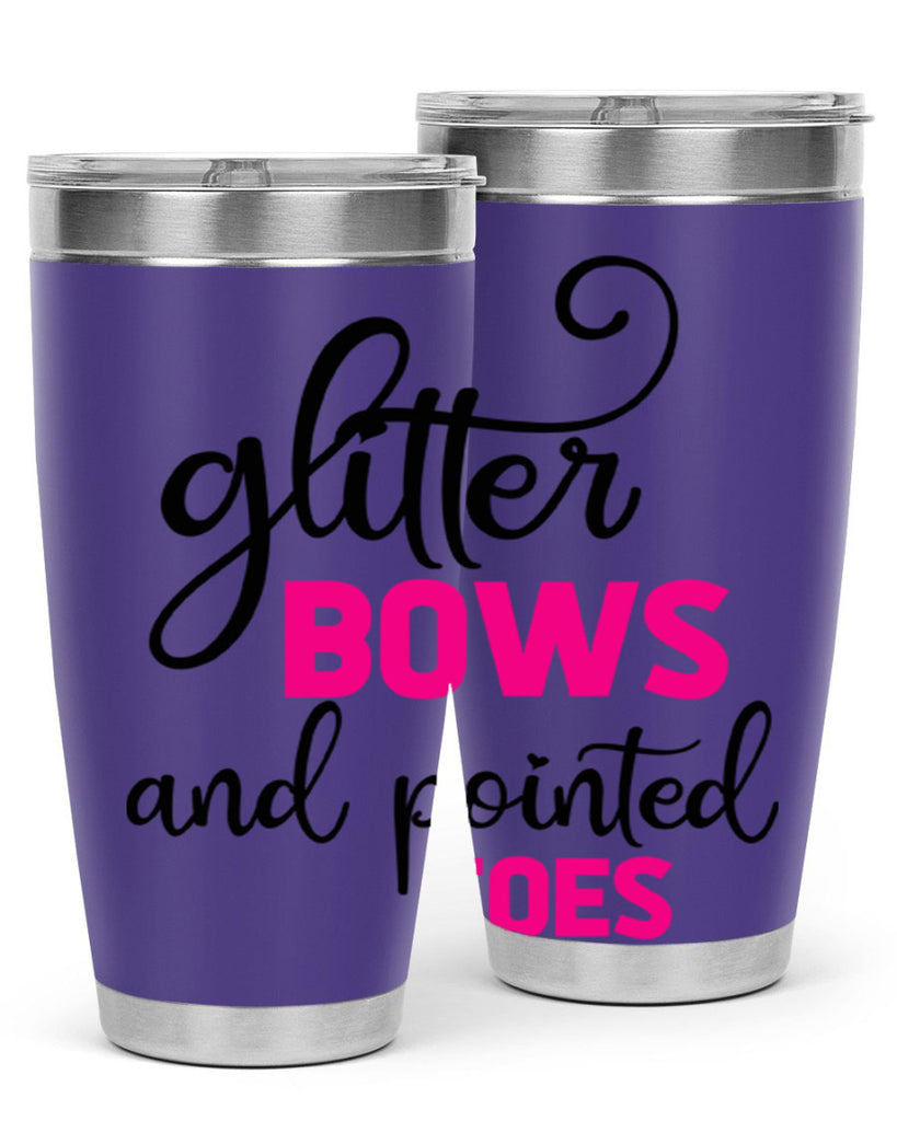 glitter bows and pointed toes 41#- ballet- Tumbler