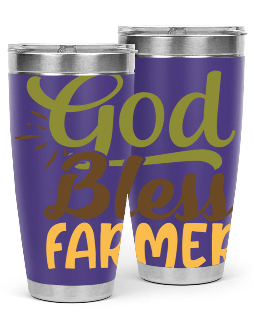god bless farmer 10#- farming and gardening- Tumbler