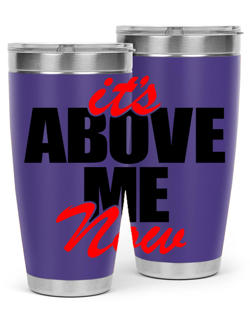 its above me now 106#- black words phrases- Cotton Tank
