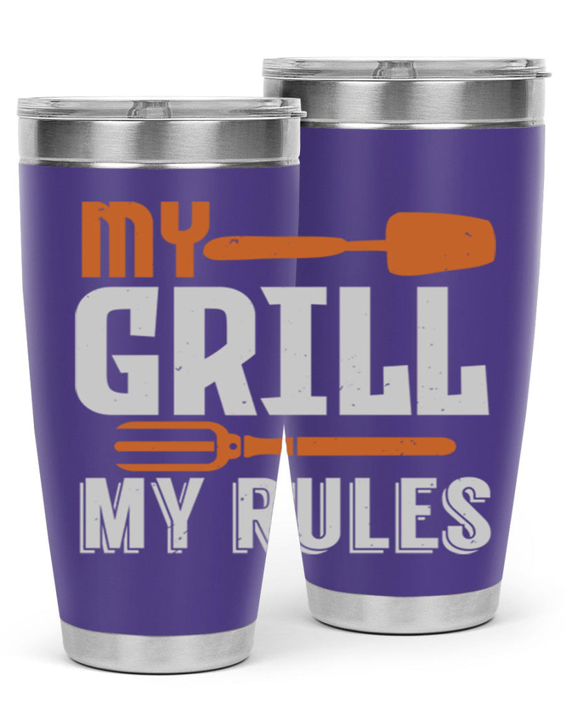 my grill my rules 20#- bbq- Tumbler