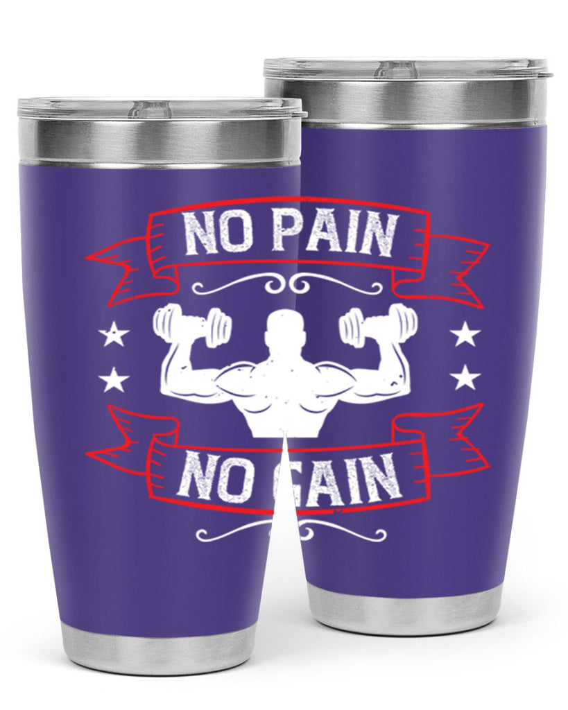 no pain no gain 82#- gym- Tumbler