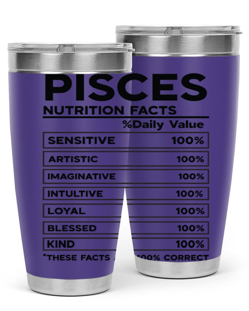 pisces Nutrition Facts 367#- zodiac- Tumbler