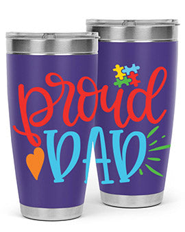 proud dad Style 36#- autism- Tumbler