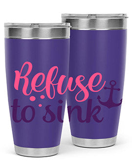 refuse to sink Style 4#- breast cancer- Tumbler