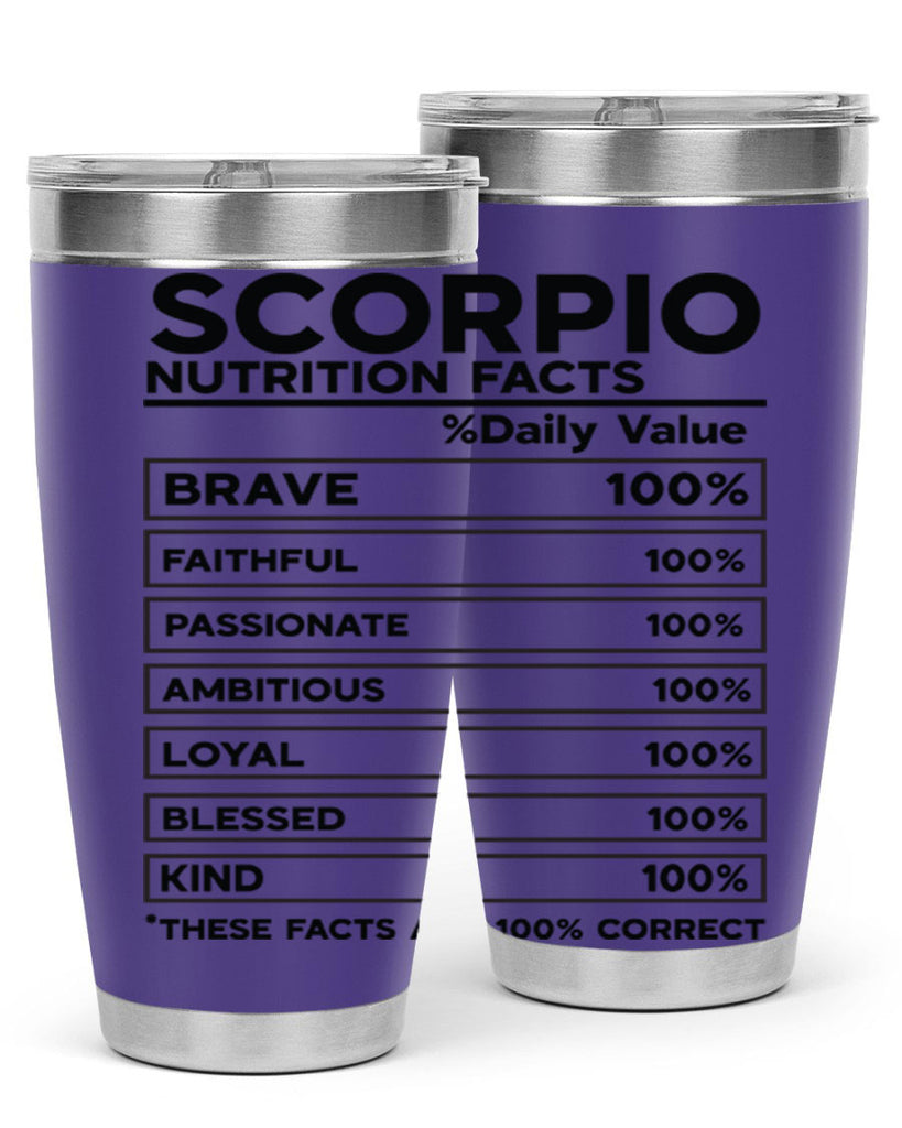 scorpio Nutrition Facts 434#- zodiac- Tumbler