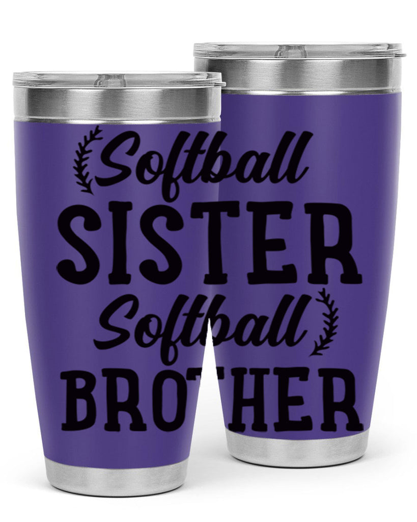 softball sister softball brother 2273#- softball- Tumbler