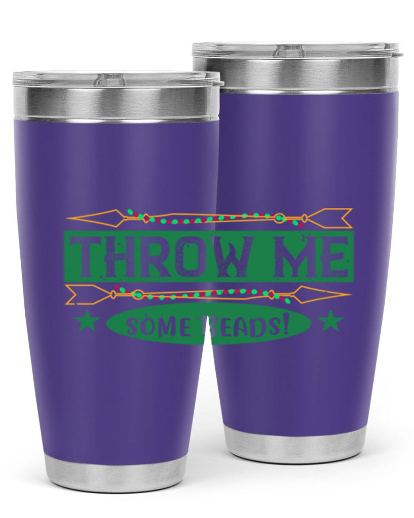 throw me some beads 34#- mardi gras- Tumbler