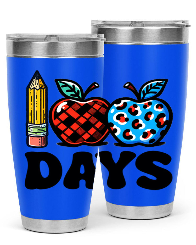 100th day of school Apple 38#- 100 days of school- Tumbler