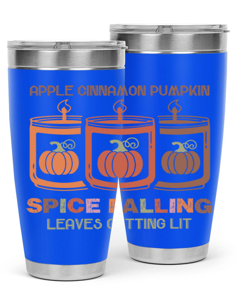 Apple Cinnamon Pumpkin Spice Falling Leaves Getting Lit 11#- fall- Tumbler