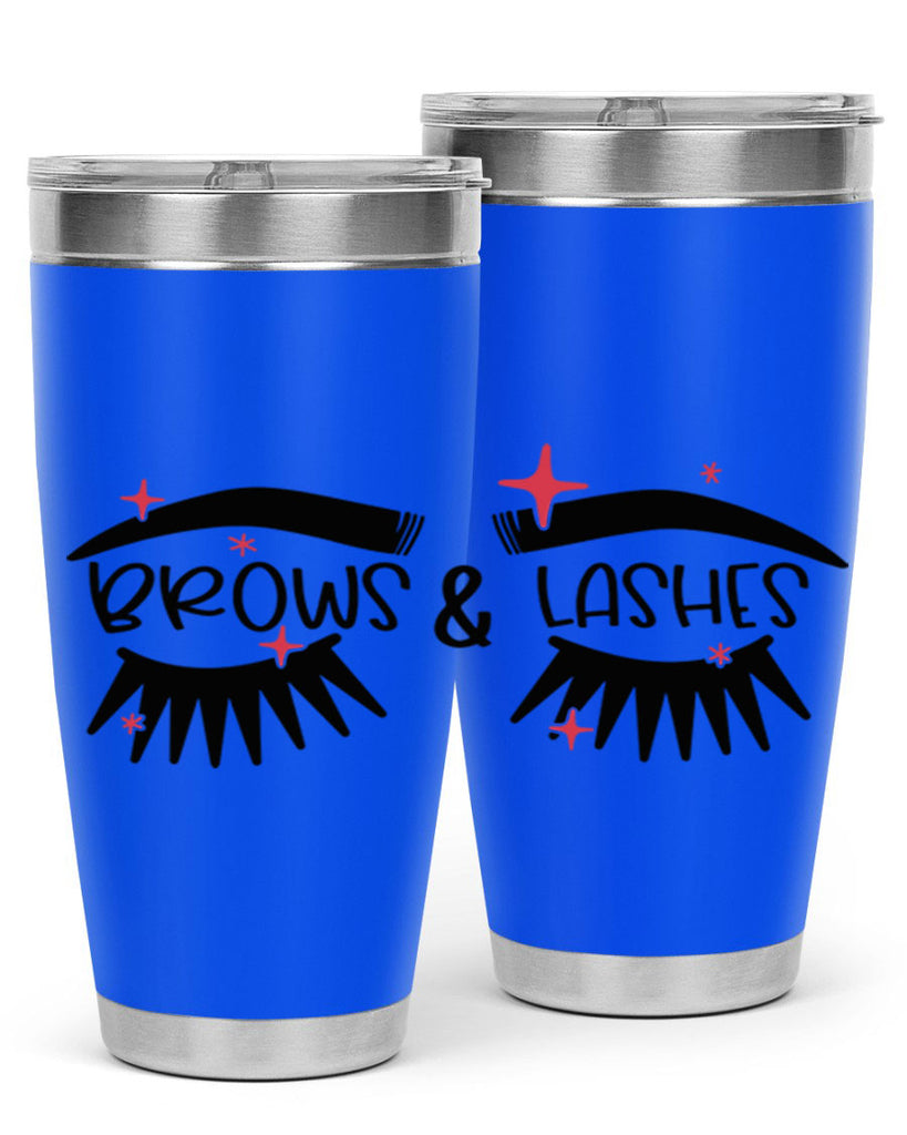Brows Lashes Style 123#- make up- Tumbler