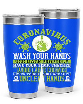 Coronavirus Wash Your Hands Use Style 1#- corona virus- Tumbler