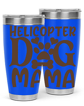 Helicopter Dog Mama Style 87#- dog- Tumbler