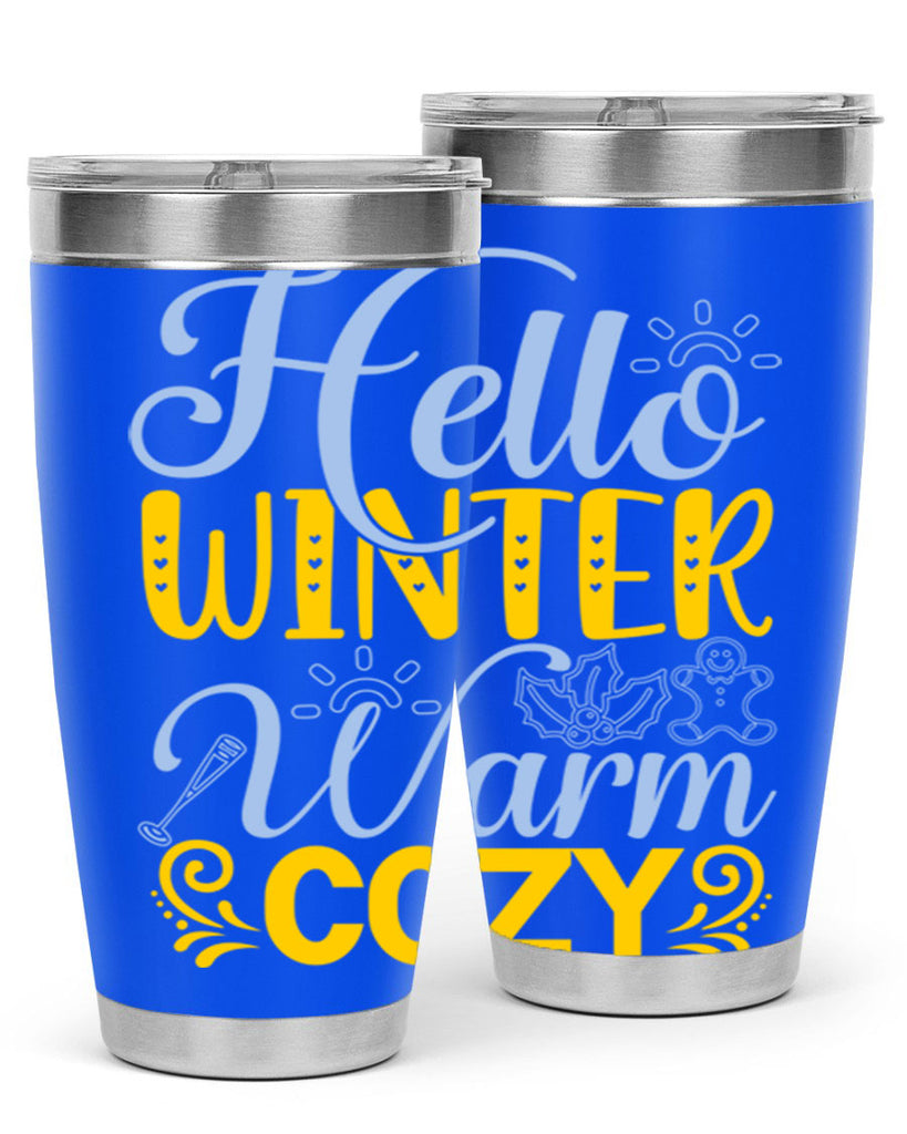 Hello winter warm cozy166#- winter- Tumbler