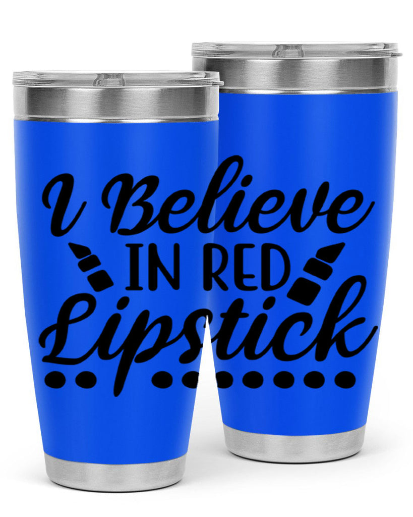 I Believe In Red Lipstick 106#- fashion- Cotton Tank