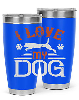 I Love My Dog Style 189#- dog- Tumbler