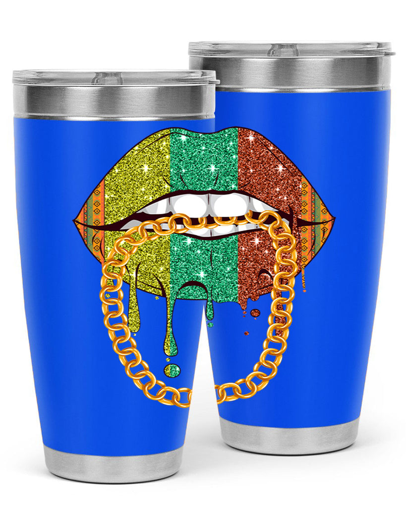 Juneteenth Women Melanin Girl Lips Png 25#- Juneteenth- tumbler