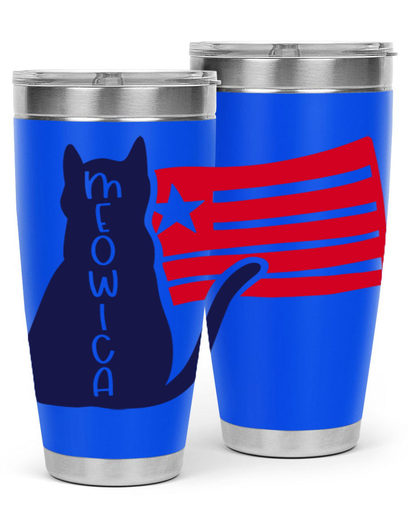 Meowica Style 166#- Fourt Of July- Tumbler