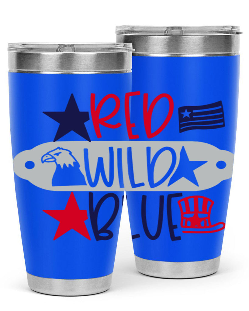 Red Wild Blue Style 171#- Fourt Of July- Tumbler