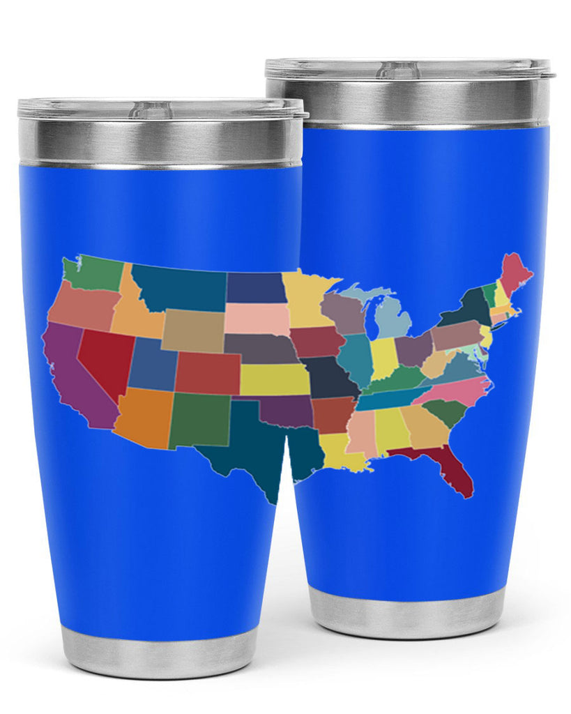 Separate Color Map Style 73#- Fourt Of July- Tumbler