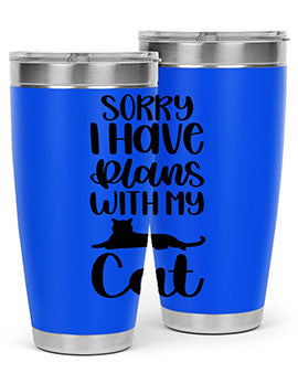 Sorry I Have Plans Style 105#- cat- Tumbler