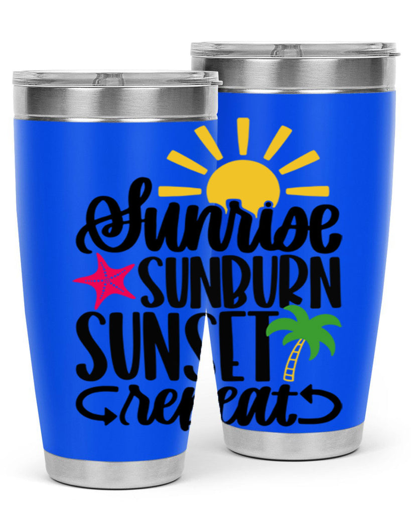 Sunrise Sunburn Sunset Repeat Style 16#- summer- Tumbler