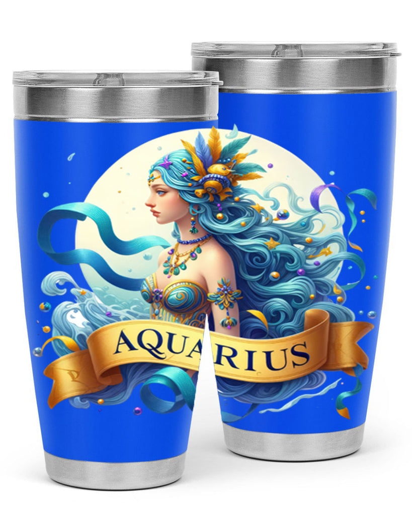 aquarius 84#- zodiac- Tumbler