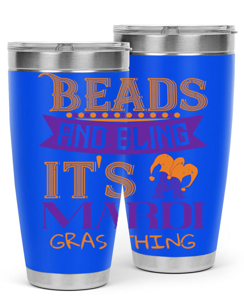 beads and bling its a mardi gras thing 51#- mardi gras- Tumbler