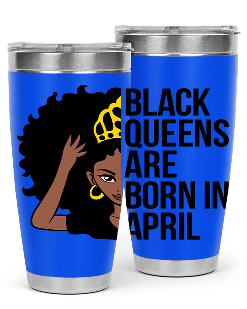 black queens are born in april 218#- black words phrases- Cotton Tank