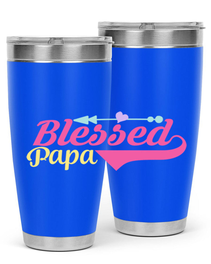 blessed papa 73#- grandpa - papa- Tumbler