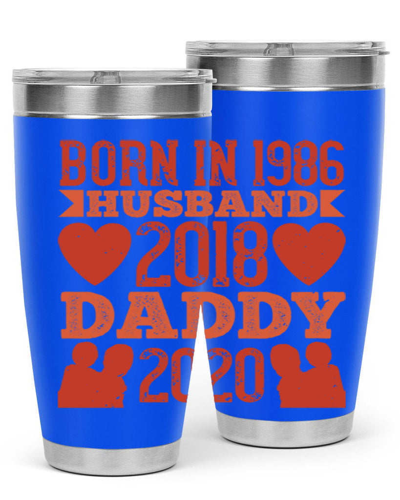 born in husband daddy 123#- fathers day- Tumbler