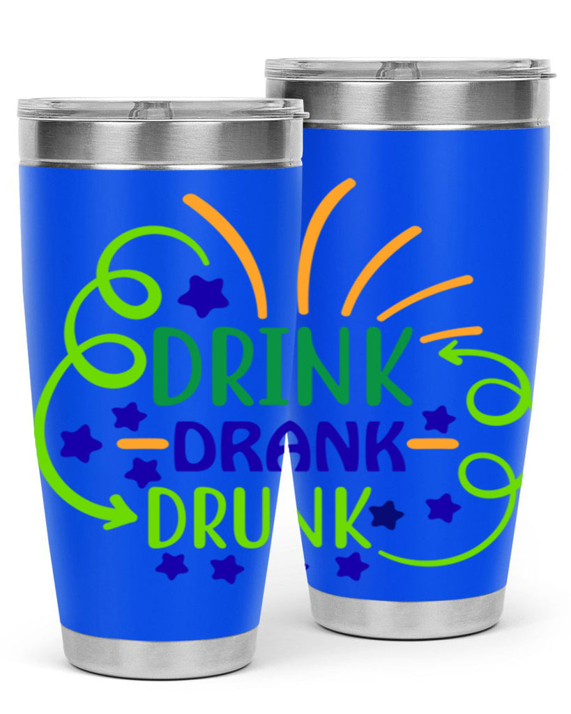 drink drank drunk 23#- mardi gras- Tumbler